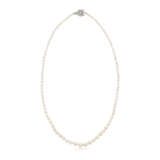 NO RESERVE | ART DECO NATURAL PEARL AND DIAMOND NECKLACE - photo 1