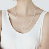 NO RESERVE | ART DECO NATURAL PEARL AND DIAMOND NECKLACE - фото 2