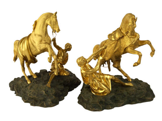 A Bronze Composition of a Pair of Horse Tamers from Anichkov Bridge Group - фото 1