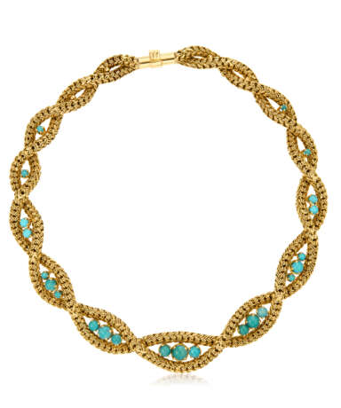 NO RESERVE | TURQUOISE AND GOLD NECKLACE - фото 3