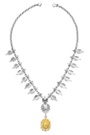 COLORED SAPPHIRE AND DIAMOND NECKLACE - фото 4