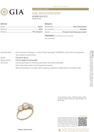 NO RESERVE | TIFFANY & CO. CULTURED PEARL AND DIAMOND RING - photo 5