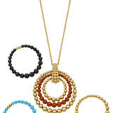 VAN CLEEF & ARPELS MULTI-GEM AND GOLD 'PERLÉE COULEURS' TRANSFORMABLE LONG NECKLACE - фото 1
