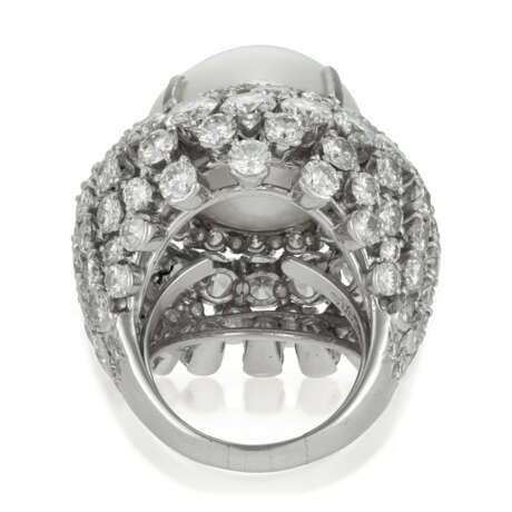 NO RESERVE | DAVID WEBB CULTURED PEARL AND DIAMOND RING - photo 4