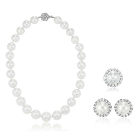 NO RESERVE | SET OF CULTURED PEARL AND DIAMOND JEWELRY - Foto 1