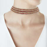 NO RESERVE | SPINEL AND PEARL CHOKER NECKLACE - Foto 2