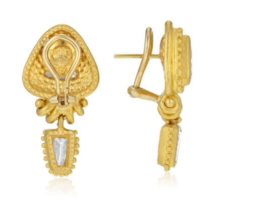 DENISE ROBERGE DIAMOND AND GOLD EARRINGS - photo 3