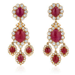 RUBY AND DIAMOND EARRINGS