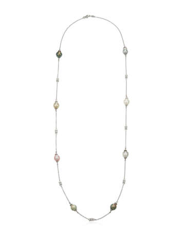 NO RESERVE | JUDITH RIPKA CULTURED PEARL AND DIAMOND LONGCHAIN NECKLACE - photo 3
