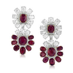 RUBY AND DIAMOND EARRINGS