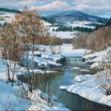 “In winter Carpathians” Realist Landscape painting 2015 - photo 1