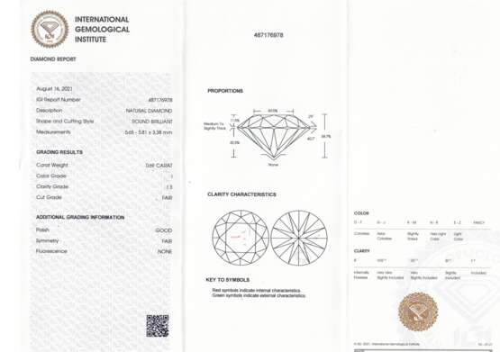 Loser Brillant von 0,69 ct - photo 3