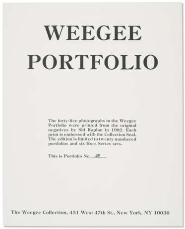 WEEGEE (1899–1968) - photo 3