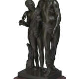 A BRONZE GROUP OF BACCHUS AND SATYR - фото 1