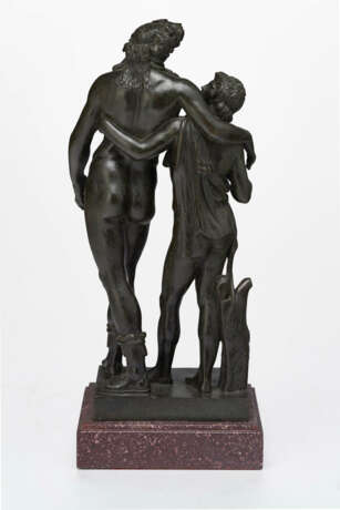 A BRONZE GROUP OF BACCHUS AND SATYR - photo 4