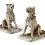 A PAIR OF ITALIAN WHITE MARBLE FIGURES OF 'DOGS OF ALCIBIADES' - photo 1