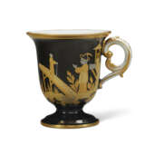 A SEVRES PORCELAIN BLACK-GROUND CHINOISERIE ICE-CUP (TASSE A GLACE) - фото 1