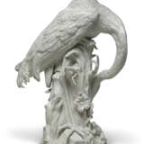 A LARGE MEISSEN WHITE PORCELAIN MODEL OF A HERON - photo 2