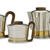 A FRENCH PARCEL-GILT SILVER ART DECO FOUR-PIECE TEA AND COFFEE SERVICE - фото 1