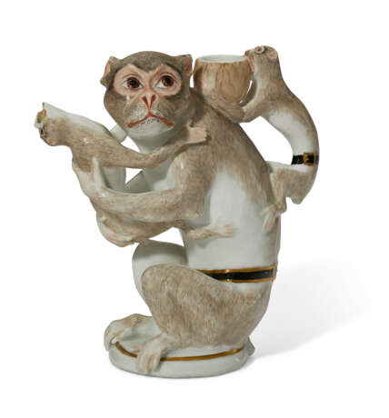 A MEISSEN PORCELAIN MONKEY TEAPOT (AFFENMUTTER ALS TEEKANNE) - Foto 1