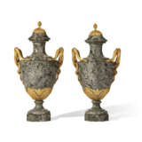 A PAIR OF NORTH EUROPEAN ORMOLU-MOUNTED GRAY GRANITE TWO-HANDLED VASES - photo 5