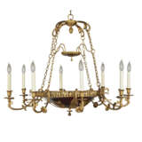 A RUSSIAN ORMOLU AND RUBY GLASS EIGHT-LIGHT CHANDELIER - Foto 2