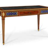 A RUSSIAN ORMOLU AND VERRE EGLOMISE-MOUNTED AND BRASS-INLAID MAHOGANY BUREAU-PLAT - photo 3