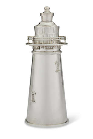 THE ‘BOSTON LIGHT’: A SILVER-PLATED FIGURAL COCKTAIL SHAKER - Foto 1