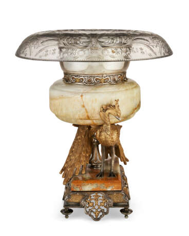 A FRENCH 'JAPONISME' GILT, SILVER-PLATED, PATINATED-BRONZE AND ONYX JARDINIERE - photo 5