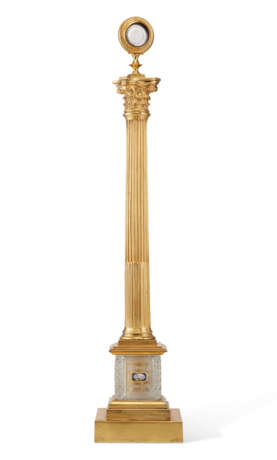 AN EARLY VICTORIAN ORMOLU AND SULPHIDE GLASS COMMEMORATIVE COLUMN - photo 4