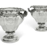 A PAIR OF VICTORIAN SILVER WINE COOLERS - photo 1