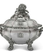 Ювелирный дом Odiot. A FRENCH SILVER MASSIVE TWO-HANDLED SOUP TUREEN, LINER, AND COVER