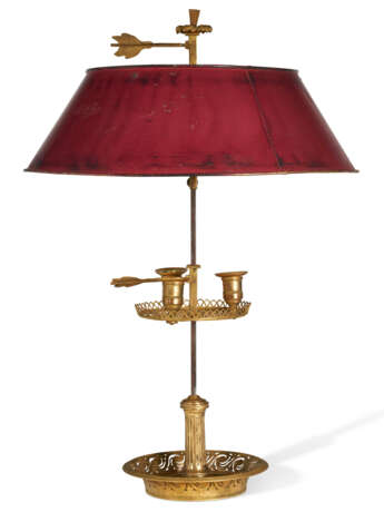 A DIRECTOIRE ORMOLU THREE-LIGHT BOUILLOTTE LAMP - photo 1
