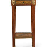 A LOUIS XVI ORMOLU-MOUNTED TULIPWOOD, FRUITWOOD AND GREEN-STAINED DOT-TRELLIS PARQUETRY TABLE A ECRIRE - photo 6