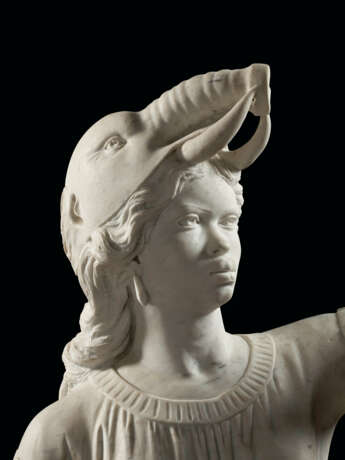 AN ITALIAN MARBLE FIGURE EMBLEMATIC OF AFRICA - photo 7