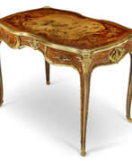 Франсуа Линке. A FINE FRENCH ORMOLU-MOUNTED KINGWOOD, BOIS SATINE AND STAINED FRUITWOOD MARQUETRY SIDE TABLE
