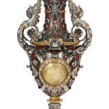 A LARGE NAPOLEON III ORMOLU, SILVERED-BRONZE AND ENAMEL-MOUNTED ROUGE GRIOTTE MARBLE VASE - фото 3