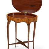 A GEORGE III AMARANTH-BANDED SATINWOOD AND MARQUETRY OVAL WORK TABLE - фото 5