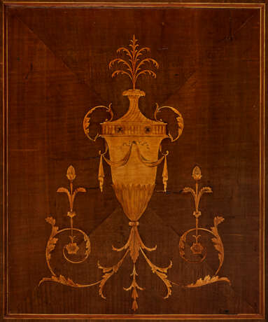 A GEORGE III EBONY AND BOXWOOD STRUNG HAREWOOD, SYCAMORE AND TULIPWOOD MARQUETRY BREAKFRONT BOOKCASE - photo 4