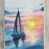 Under sail Watercolor paper Watercolor Акварельная живопись Marine art Ukraine 2021 - photo 2
