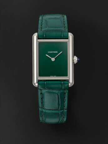 CARTIER, STEEL 'TANK MUST' GREEN, REF. WSTA0056 - Foto 1