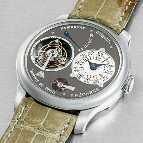 F.P. JOURNE. A RARE PLATINUM LIMITED EDITION TOURBILLON WRISTWATCH WITH POWER RESERVE AND DEAD BEAT SECONDS - Foto 2