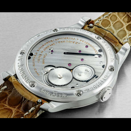 F.P. JOURNE. A RARE PLATINUM LIMITED EDITION TOURBILLON WRISTWATCH WITH POWER RESERVE AND DEAD BEAT SECONDS - photo 3