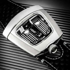 MB&amp;F. A RARE TITANIUM AND STAINLESS STEEL LIMITED EDITION WRISTWATCH WITH LATERAL TIME DISPLAY AND BI-DIRECTIONAL JUMPING HOURS