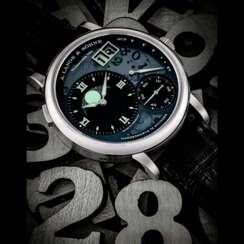 A.LANGE &amp; S&#214;HNE. A PLATINUM LIMITED EDITION WRISTWATCH WITH MOON PHASES, POWER RESERVE AND DATE