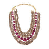 COLORED DIAMOND AND TOURMALINE NECKLACE - Foto 1