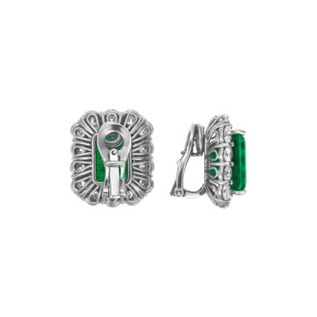 EMERALD AND DIAMOND EARRINGS - Foto 4