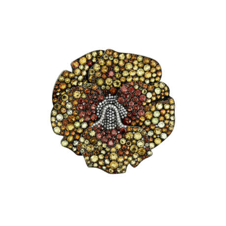 JAR PAIR OF CITRINE, GARNET AND DIAMOND `PANSY` BROOCHES - фото 6