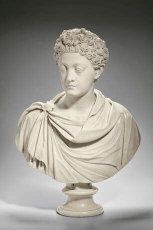 A WHITE MARBLE BUST OF THE EMPEROR COMMODUS - photo 6