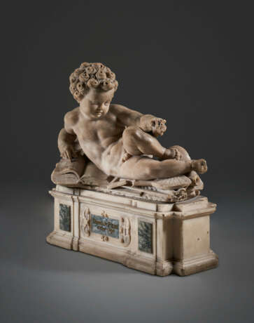 AN ALLEGORAL MARBLE FIGURE OF A PUTTO REPRESENTING THE ARTS - photo 2
